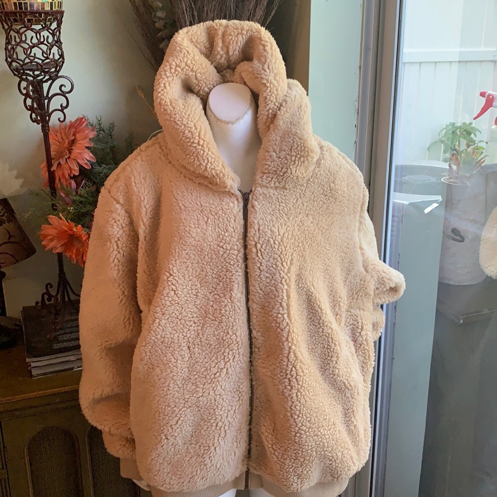 Lane Bryant Sherpa Zip Up with Hood